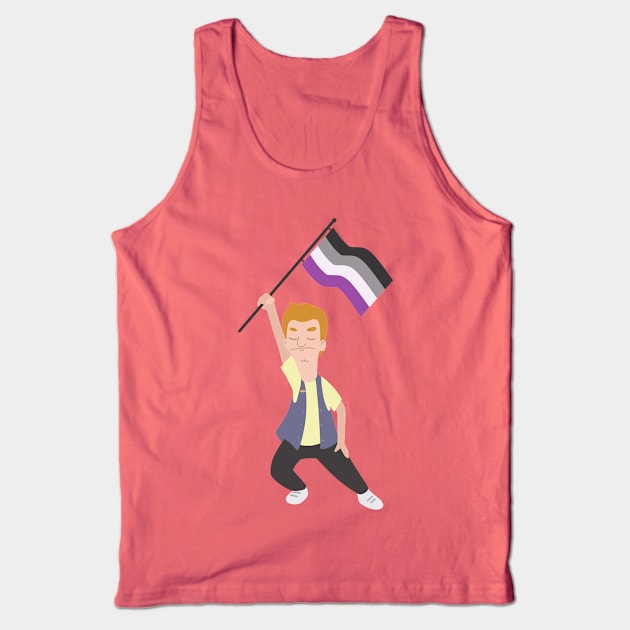 Jimmy Jr. x Asexual Flag Tank Top by gray-cat